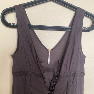 Free people gray button down dress